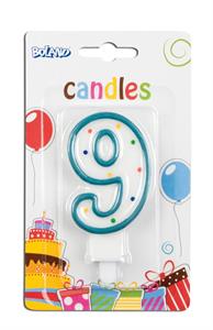 Candle numbers n. 9 multicolor